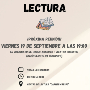 Club de lectura, viernes 19 de septiembre